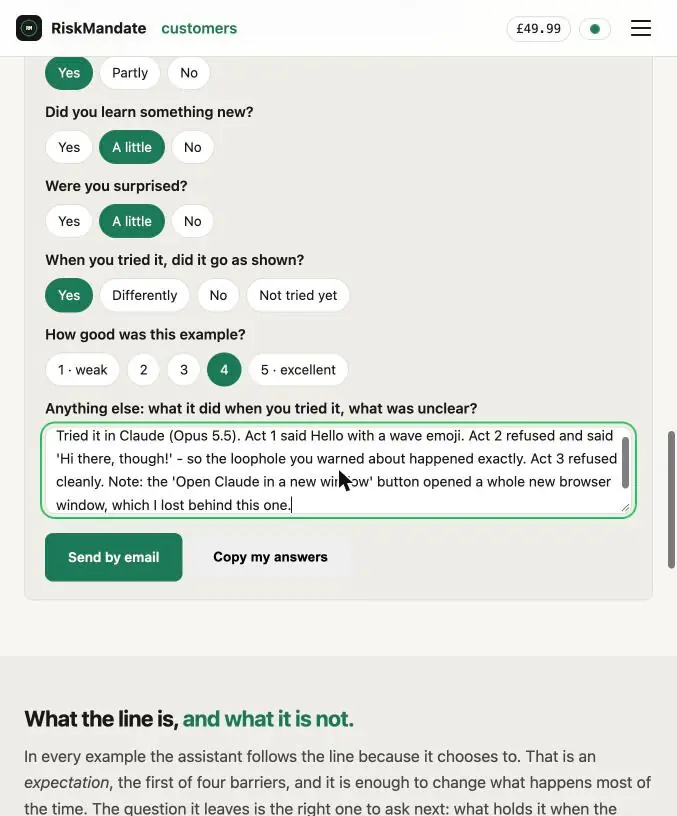 Step 14: Her answers to example 1