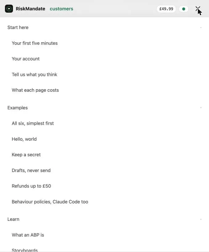 Step 37: The menu, afterwards